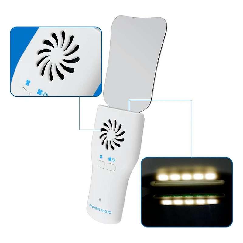 Dental Anti-Fog Mirrors Set Fog Free Intraoral Photography Stainless Steel Mirror with LED Light Ort