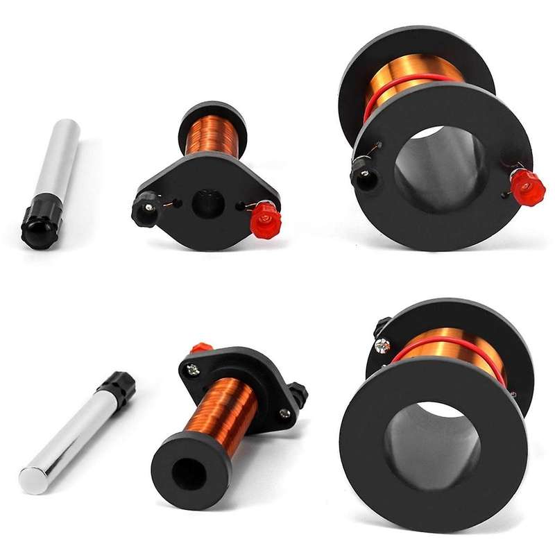 Demonstration Induction Coil with Primary Coil, Secondary Coil and Cylindrical Magnet for Physics Te