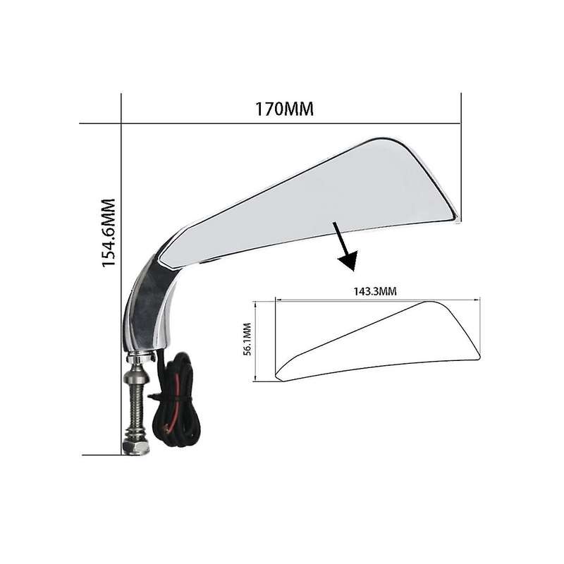 Designed for Motorcycle Accessories Reflectors Led Rear View Black