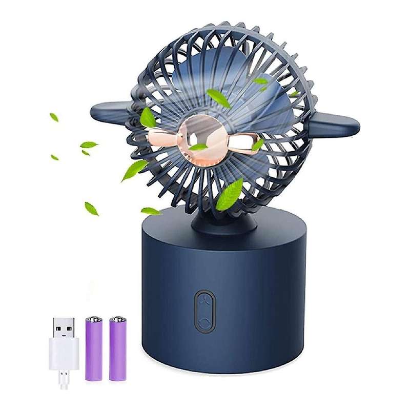 Desk Fan, USB Fan Rechargeable, Automatic Rotating Table Fan, Mini Cooling Fan Desk Fan Allow Multi-