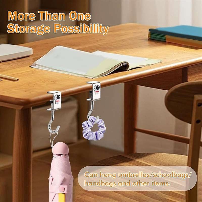 Desk Bag Hook,2 Pcs Nail Free Storage Hook, Space Organizer Headset Stand, Under Desk Hook Mount, S