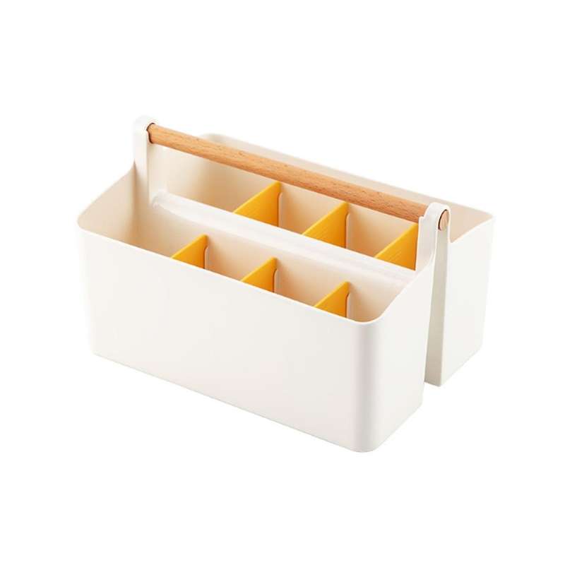 Desk Organizer Multi-functional Carry Divided Office Storage Tote Plastic Pencil Pen Holder Stationa