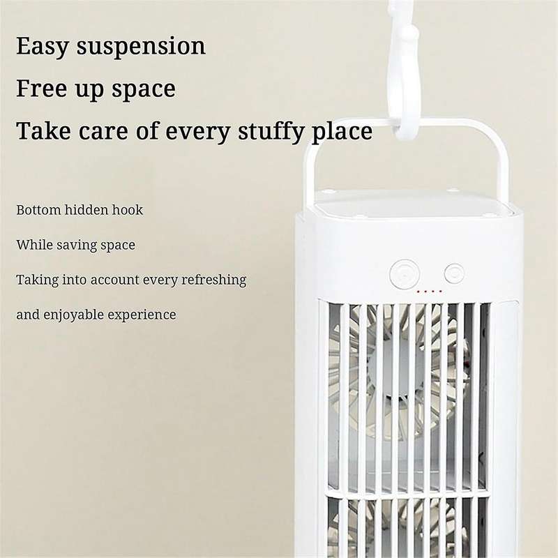 Desktop Air Conditioning Fan, Air Conditioning Fan with Light Suitable for Home Office Bedroom, Air