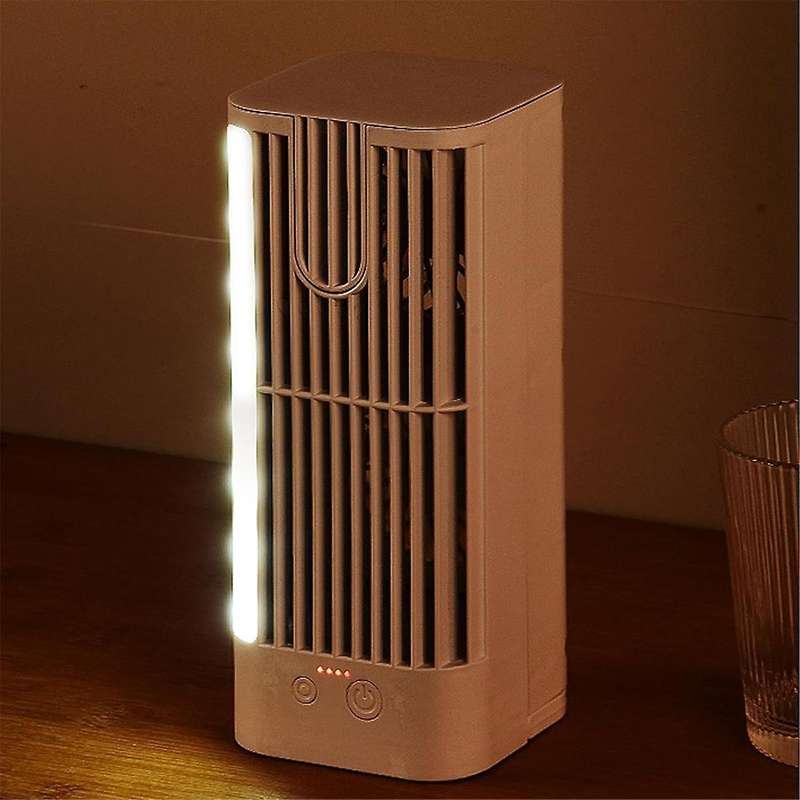 Desktop Air Conditioning Fan, Air Conditioning Fan with Light Suitable for Home Office Bedroom, Air