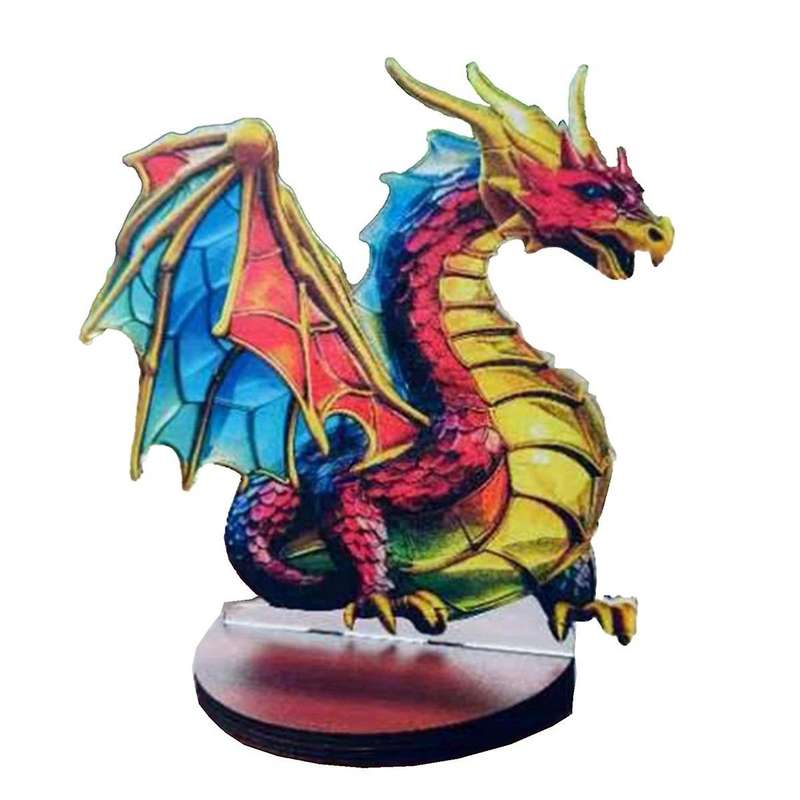 Desktop Ornament Double Sided Multicolor Decoration, Dragon