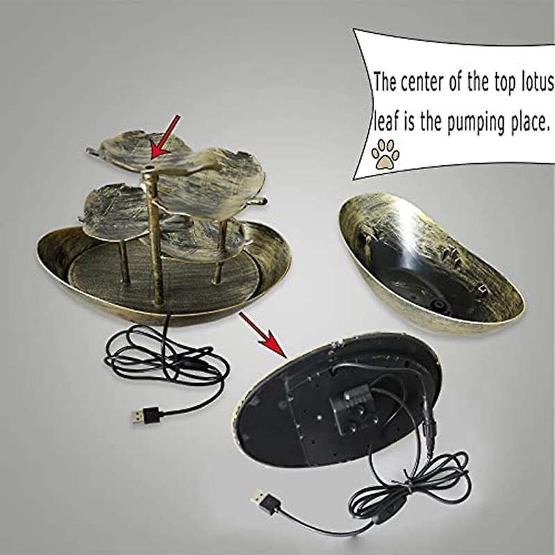 Desktop Fountain Water Fountain with Warm Lights in the Interior Small Fountain Suitable for Home Of
