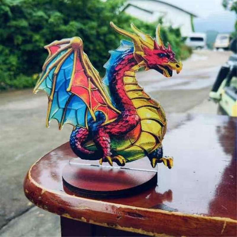 Desktop Ornament Double Sided Multicolor Decoration, Lizard
