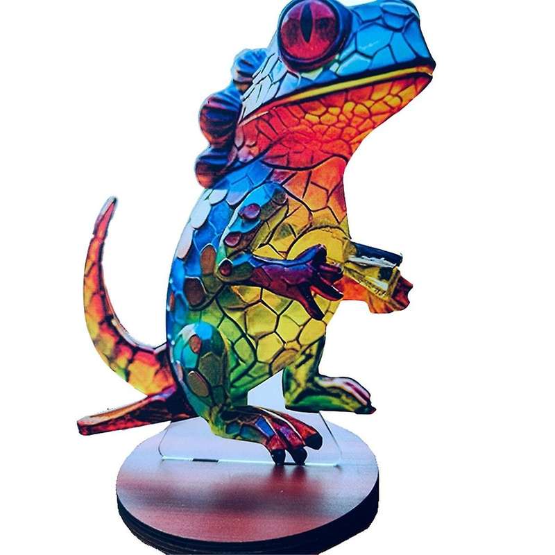 Desktop Ornament Double Sided Multicolor Decoration, Lizard