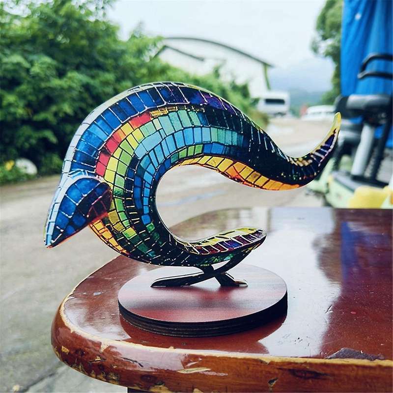 Desktop Ornament Double Sided Multicolor Decoration, Lizard