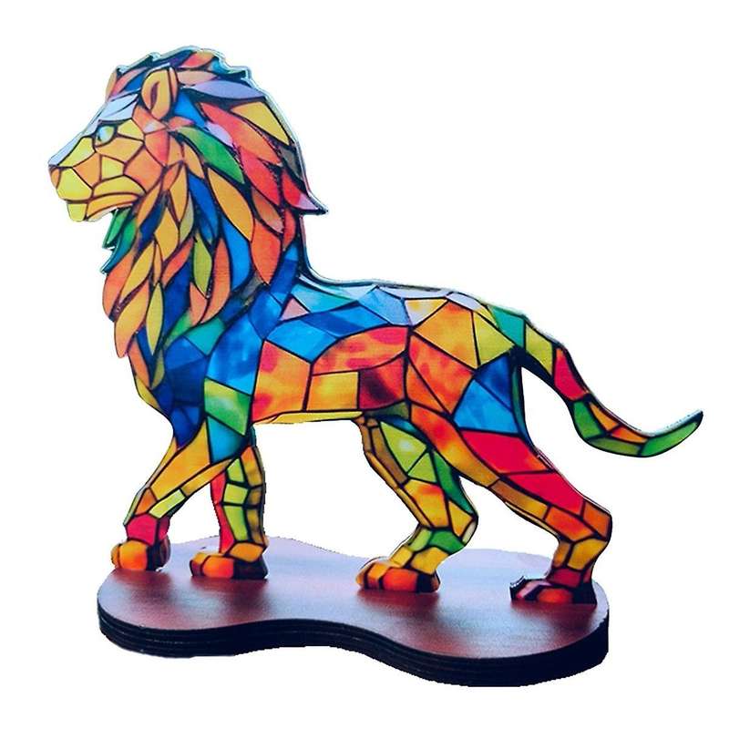 Desktop Ornament Double Sided Multicolor Decoration, Lion