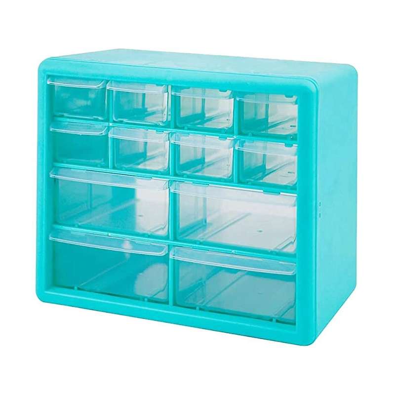 Desktop Storage Organizer with 12 Drawers Desktop Craft Drawer Chest Plastic Desktop Storage Box Or