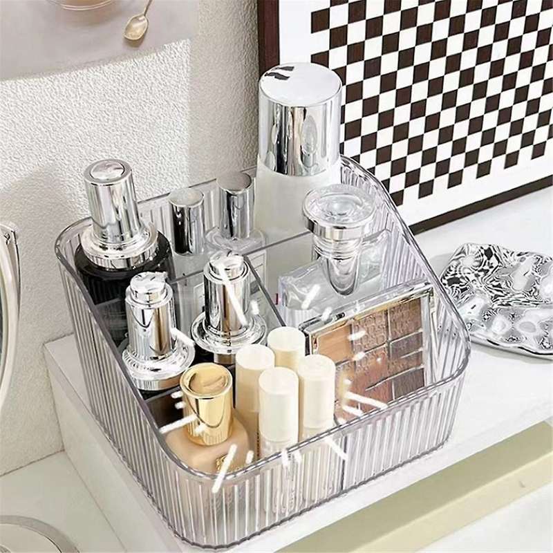 Desktop Storage Box Stationery Sundries Sorting Box Frame Transparent Simple Storage Rack Ins Style