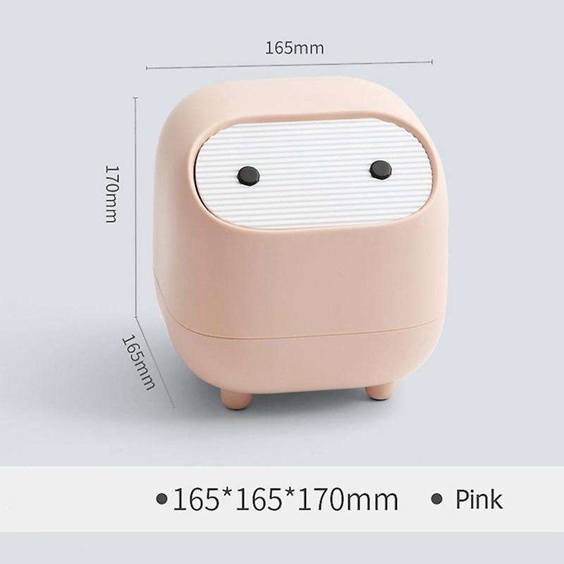 Desktop Trash Can Bedroom Bedside Storage with Lid Mini Press Household Table Coffee Table Small Pa