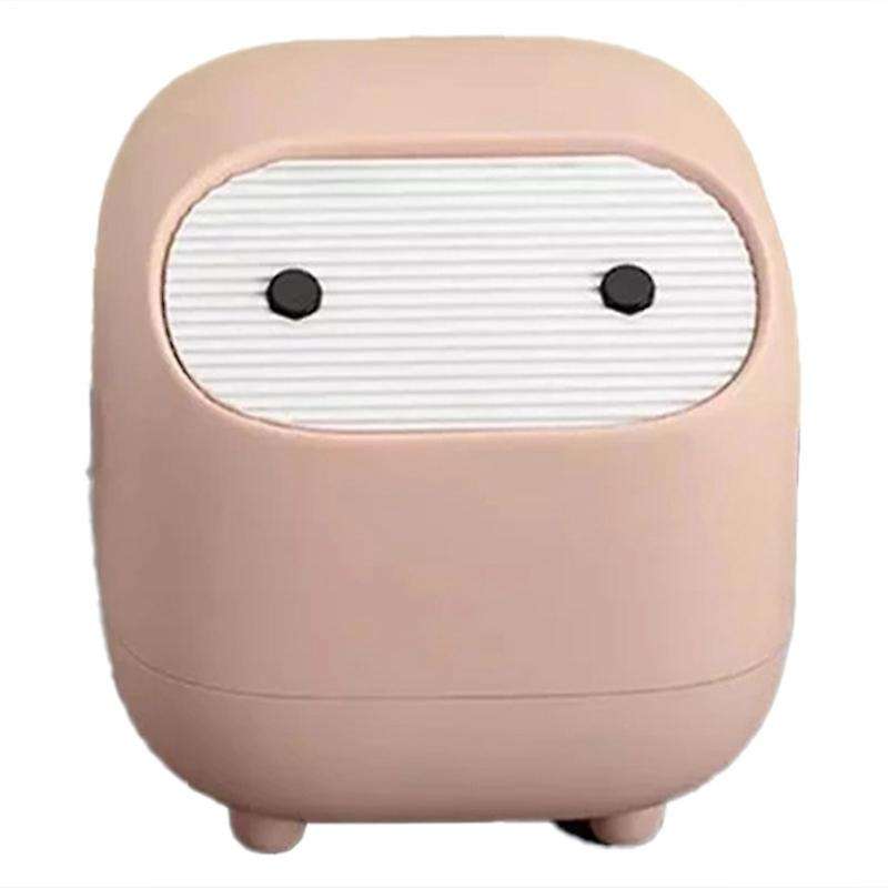Desktop Trash Can Bedroom Bedside Storage with Lid Mini Press Household Table Coffee Table Small Pa