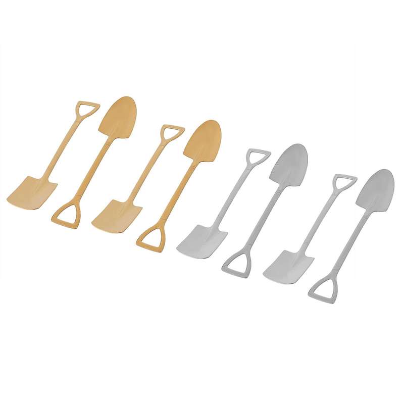 Dessert Spoons Set Shovel Shaped Stainless Steel Spoons Steel Tea Coffee Sugar Spoon Ice Cream Dess