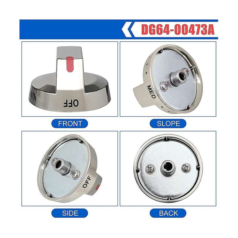 Dg64-00473a Top Burner Dial Knobs for Range Oven Gas Range Replacement Nx58f5700ws Nx58h5600ss Nx58