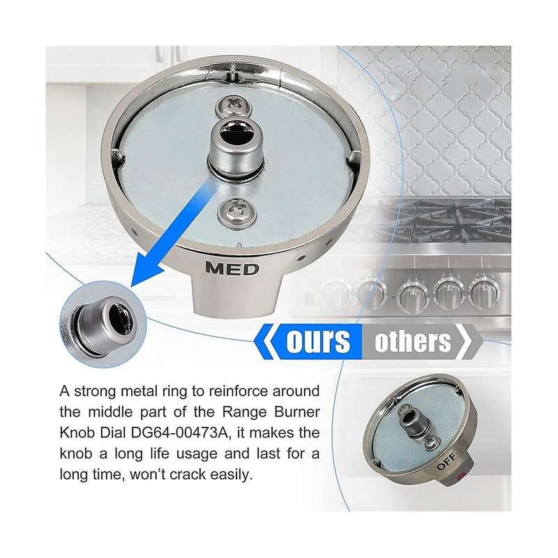 Dg64-00473a Top Burner Dial Knobs for Range Oven Gas Range Replacement Nx58f5700ws Nx58h5600ss Nx58