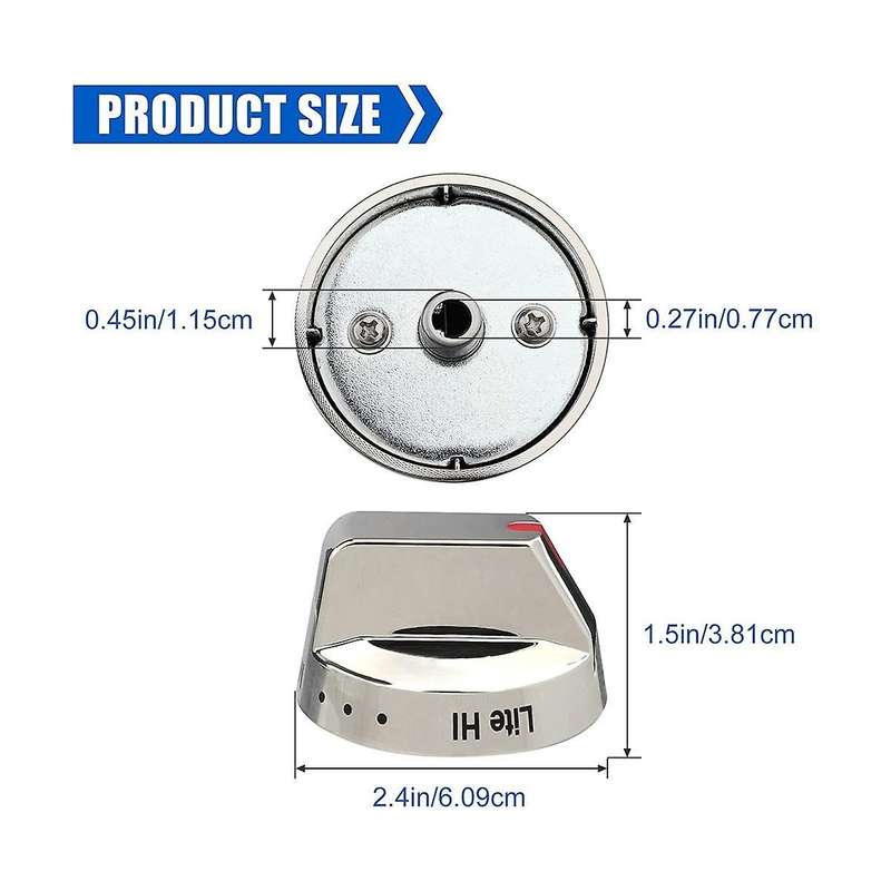 Dg64-00473a Top Burner Dial Knobs for Range Oven Gas Range Replacement Nx58f5700ws Nx58h5600ss Nx58
