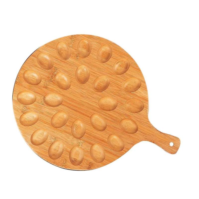 Deviled Egg Platter - Reversible Round Cutting & Serving Board for Charcuterie & Cheese - Perfect Tr