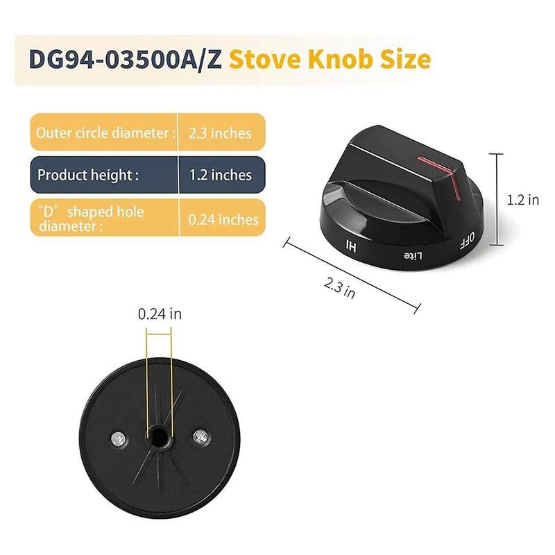 DG94-03500A/Z Stove Knob Replacement Parts for Stove Parts DG94-03500U Burner Knob for NX60T811SS NX