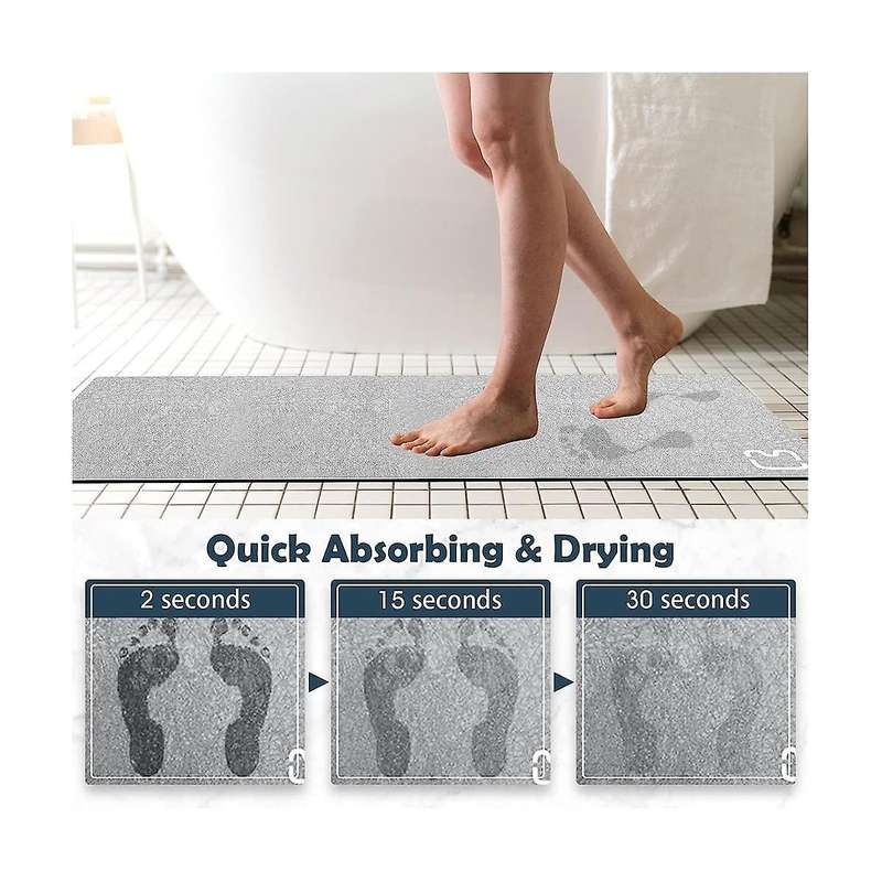 Diatomaceous Earth Bath Mat Absorbent Diatomite Stone Bath Mat Non- Fast Drying Shower Mat,machine W