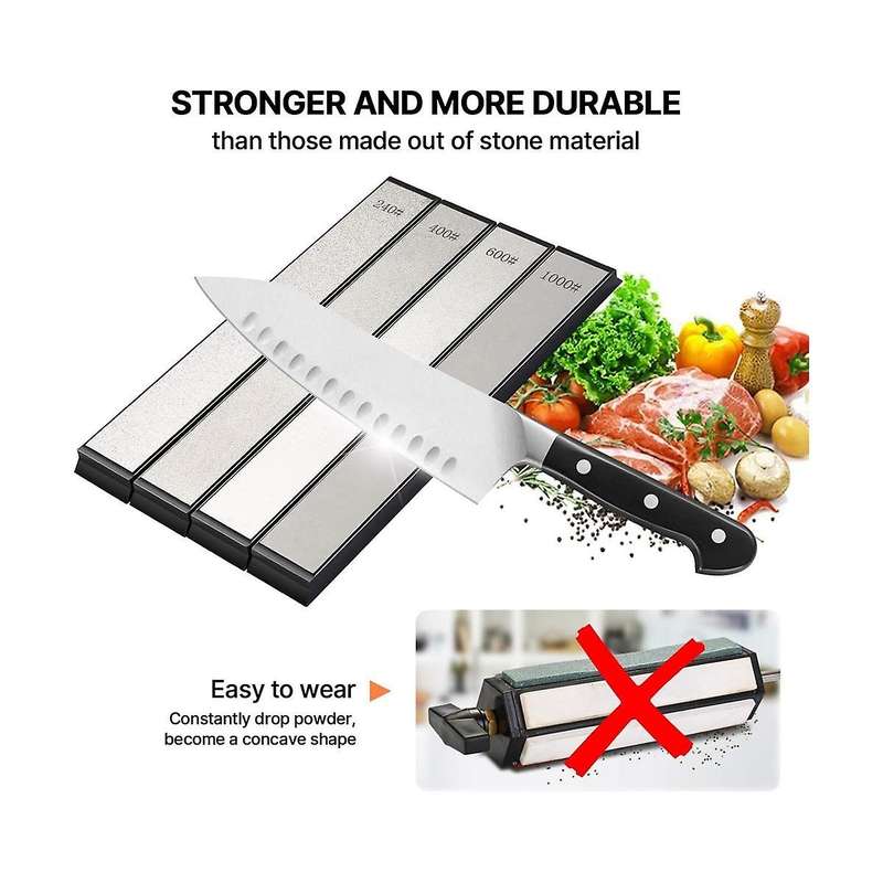 Diamond Sharpening Plate Set 4 Pcs Grit 240/400/600/1000 Knife Sharpener Stone,knife Sharpening Sto