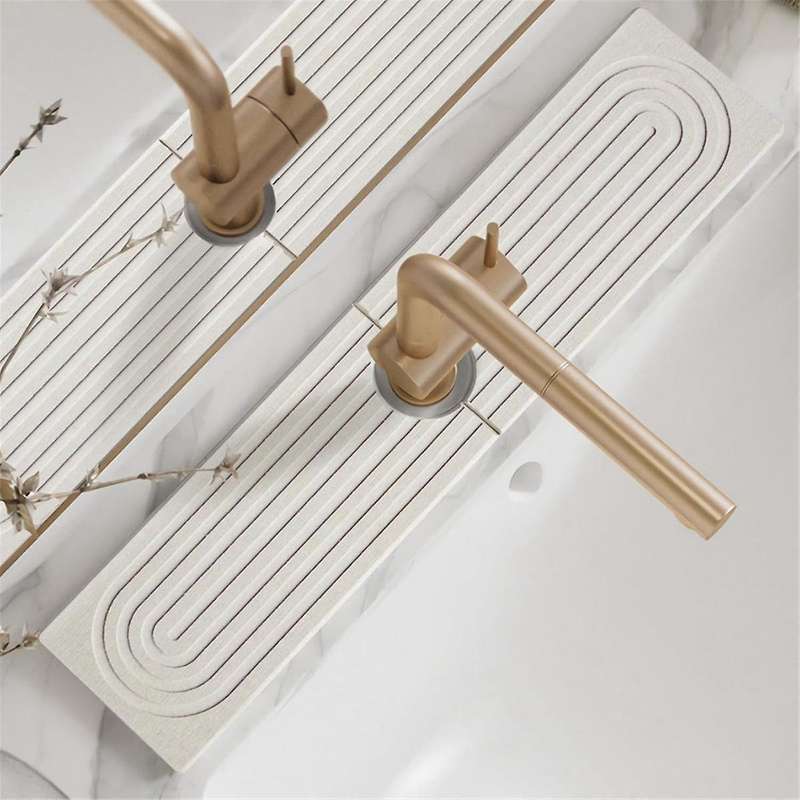 Diatom Mud Water-Absorbing Quick-Drying Hard Mat for Kitchen Bathroom Sink Faucet Mat