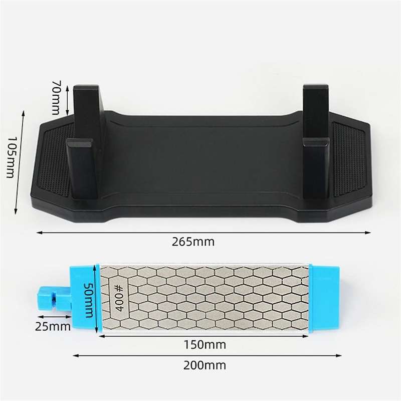 Diamond Sharpening Stone 3 Side Grit 400/1000/2000 Industrial Diamond & Ceramic Whetstone Knife Shar