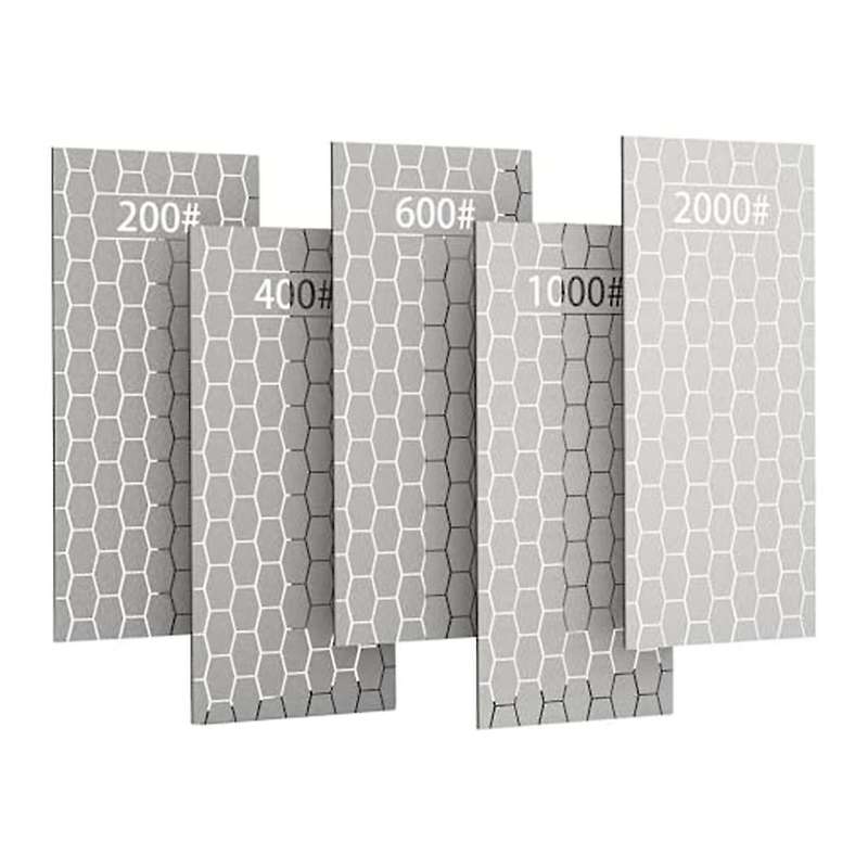 Diamond Sharpening , 5pcs Diamond Sharpening Plates with Honeycomb Surface Plate 200/400/600/1000/20