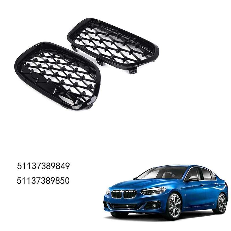 Diamond Grille Front Kidney Grille Grill Replacement for 1 Series F52 Sedan 2016-2021 51137389849 51