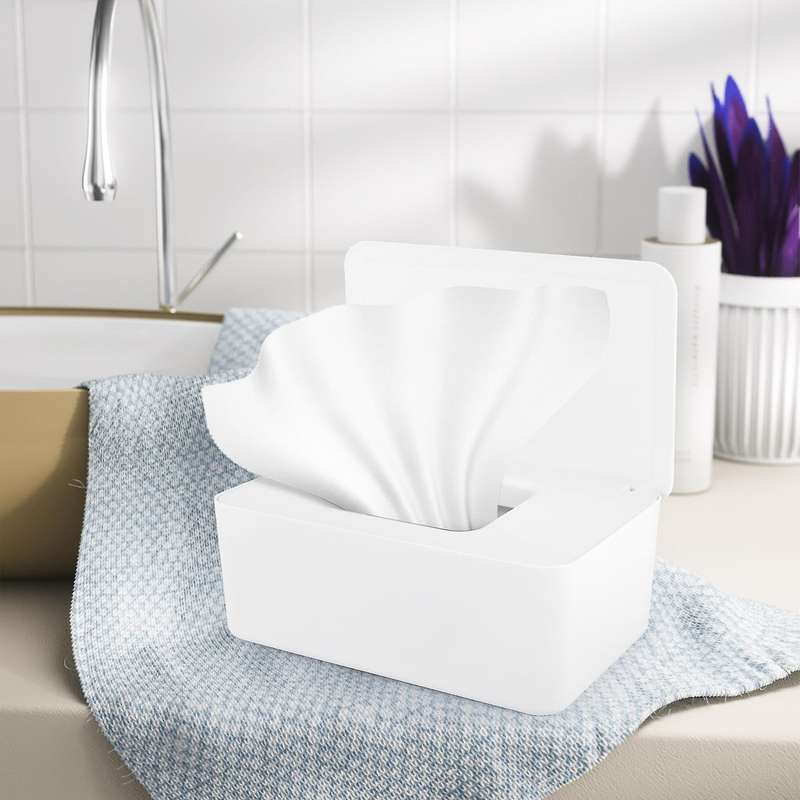 Diaper Wipes Dispenser Wipes Holder, Wipes Tissue Case Keeps Wipes Tissue Wipes Container with Lid
