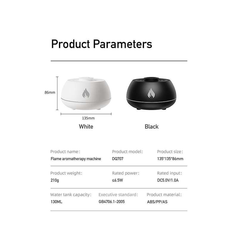 Diffuser Air Humidifier Home Ultrasonic Maker Fogger Essential Oil Difusor Color Lamp Purifier Bla