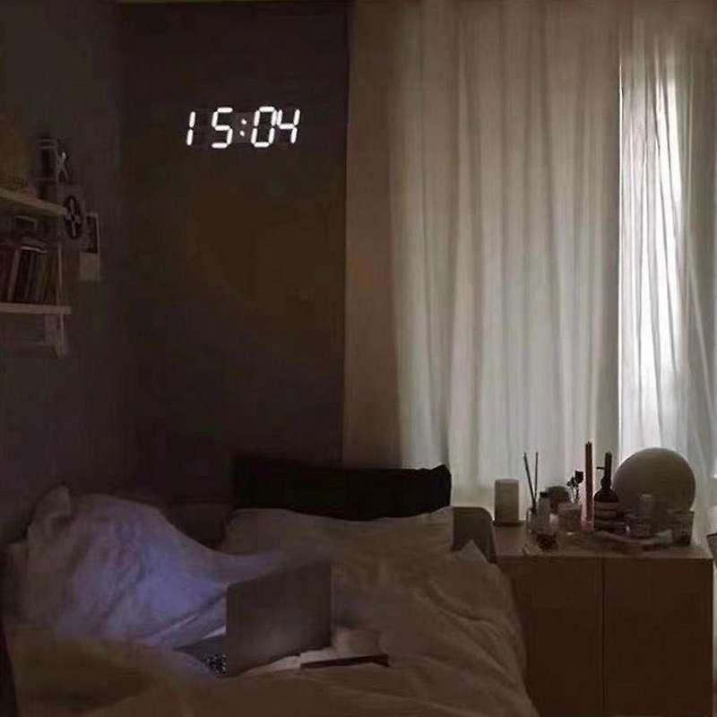 Digital 3d Led Wall/desk Clock Alarm Big Digits Brightness Usb Temperature