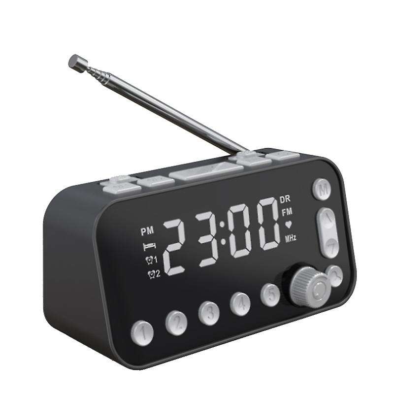 Digital Alarm Clock DAB FM Alarm Clock Radio, Dual USB Charging Port LCD Display Backlight Adjustabl
