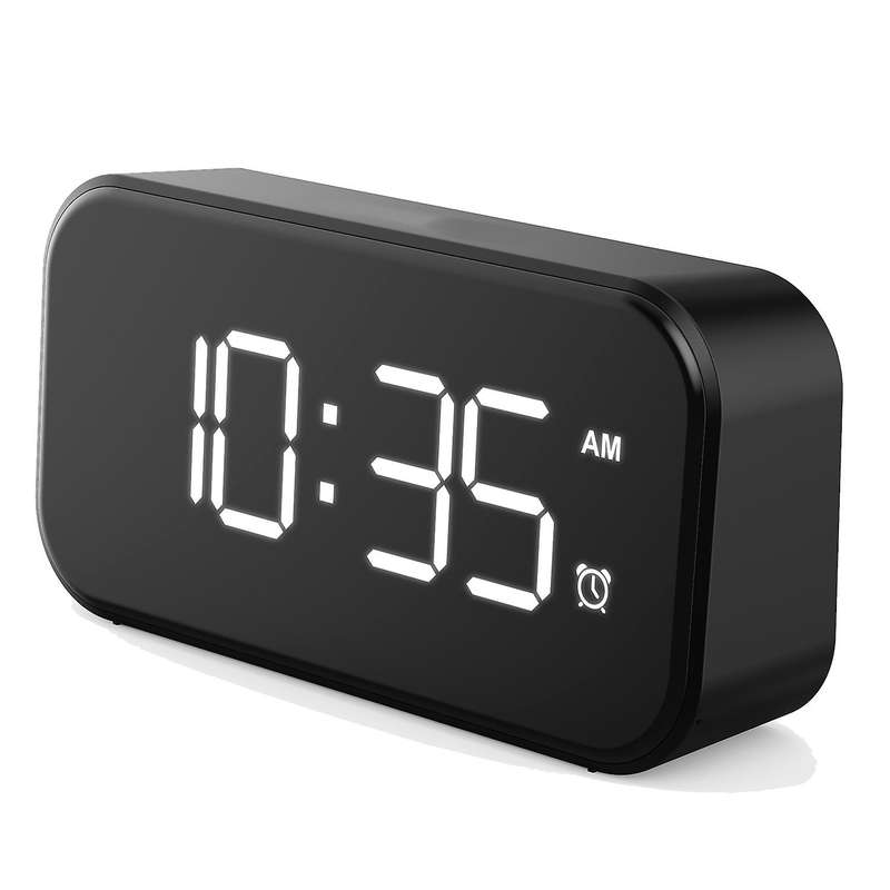 Digital Alarm Clock for Bedrooms, Bedside Clock with 6 Levels Of Brightness, Snooze(black Appearance