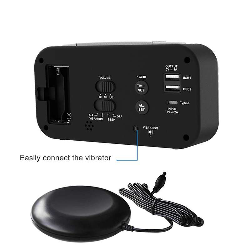Digital Alarm Clock LED Clock with Brightness Control and Snooze Easy to Use for Bedroom Bedside Hom