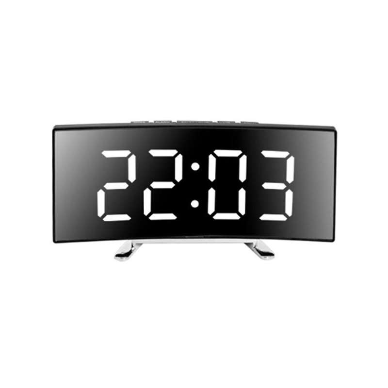 Digital Alarm Clocks for Bedrooms, Digital Clock with LED Curved Screen Display, Snooze, Bedside Clo