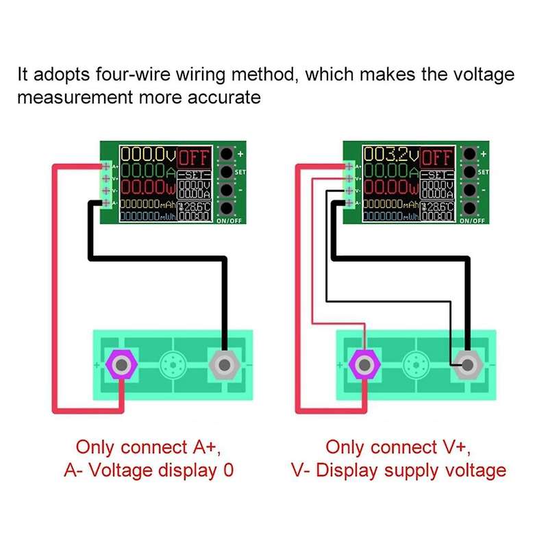 Digital Analyzer 150W 10A DC Battery Tools 4-Wire Lithium Battery Tester Adjustable Testing Module U