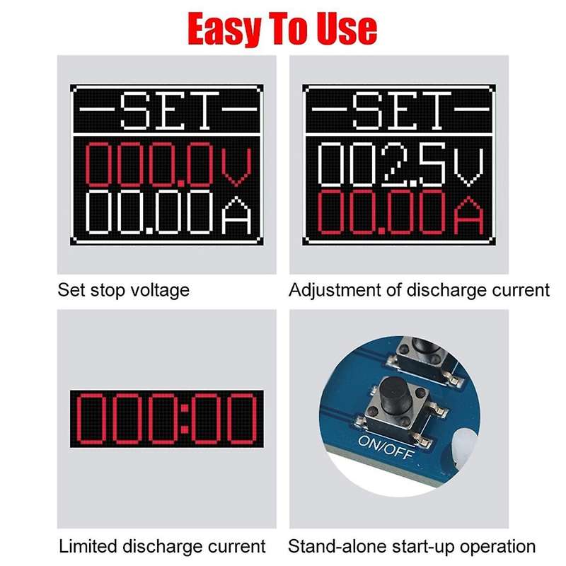 Digital Analyzer 150W 10A DC Battery Tools 4-Wire Lithium Battery Tester Adjustable Testing Module U