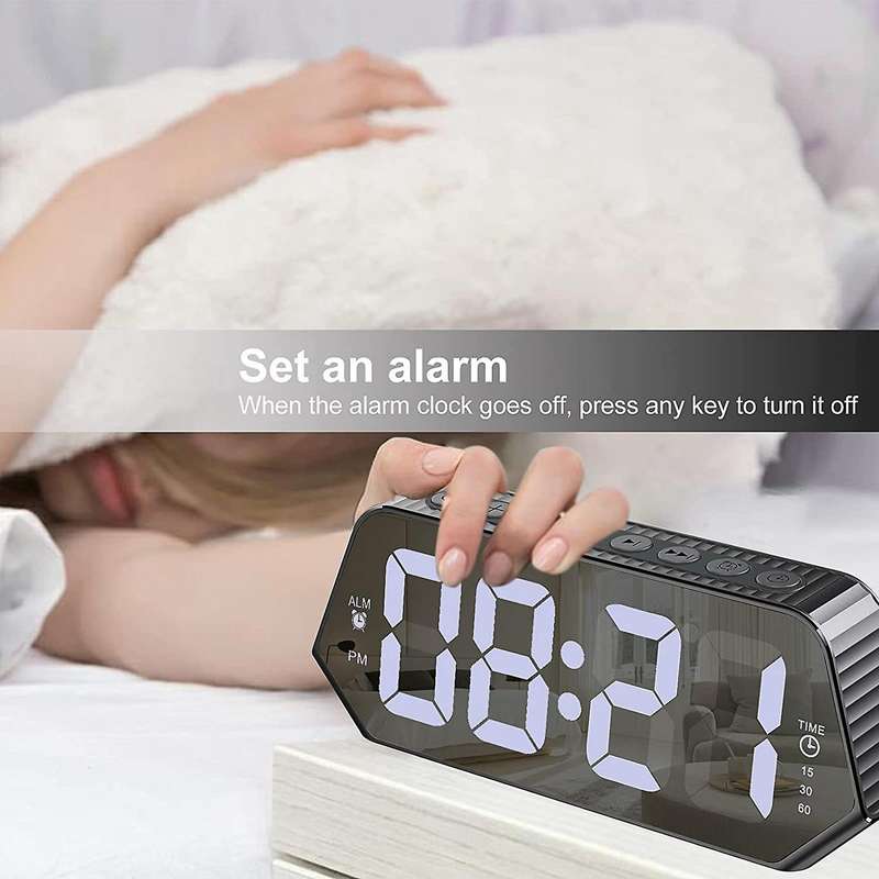 Digital Alarm Clock, Digital Clock Large Display with Sound Machine ,for Bedroom Living Room