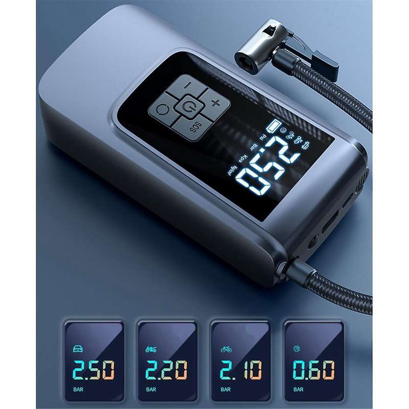 Digital Display Air Compressor Tire Inflator Cordless for Car Bicycle Tire Air Pump Portable Inflat