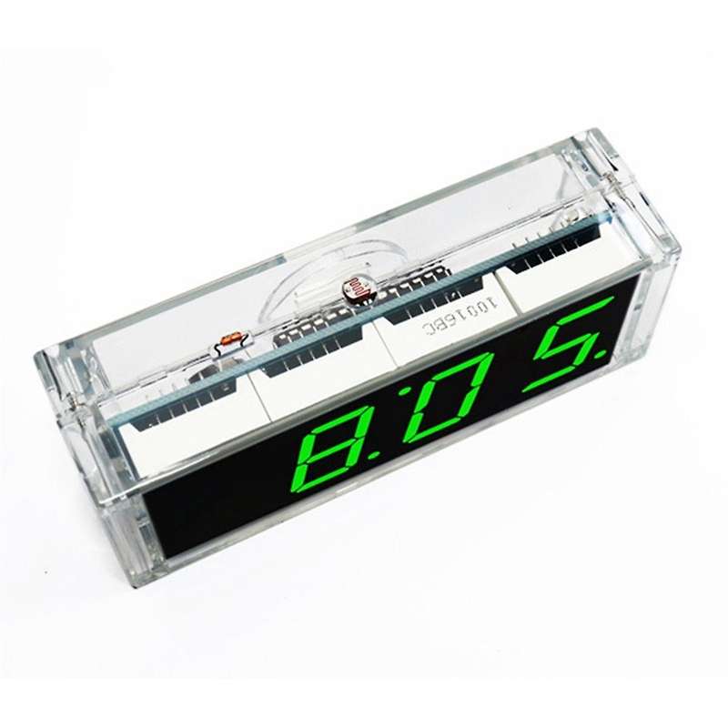 Digital Clock Kit Light Control 1 Inch LED Digital Tube 51 Microcontroller Electronic Clock DIY Part