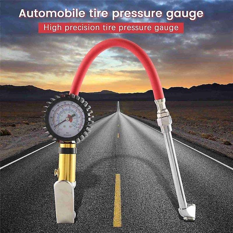 Digital Car Air Tire Gauge Inflator Meter Pressure Manometer with Pvc Pipe Hose for Air Compressor