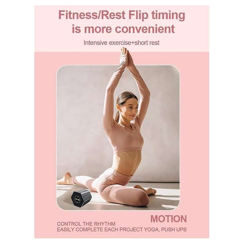 Digital Clock Timer Magnetic Timer Kitchen Hexagon Flip Timer for Studying Cooking Exercising Easy t