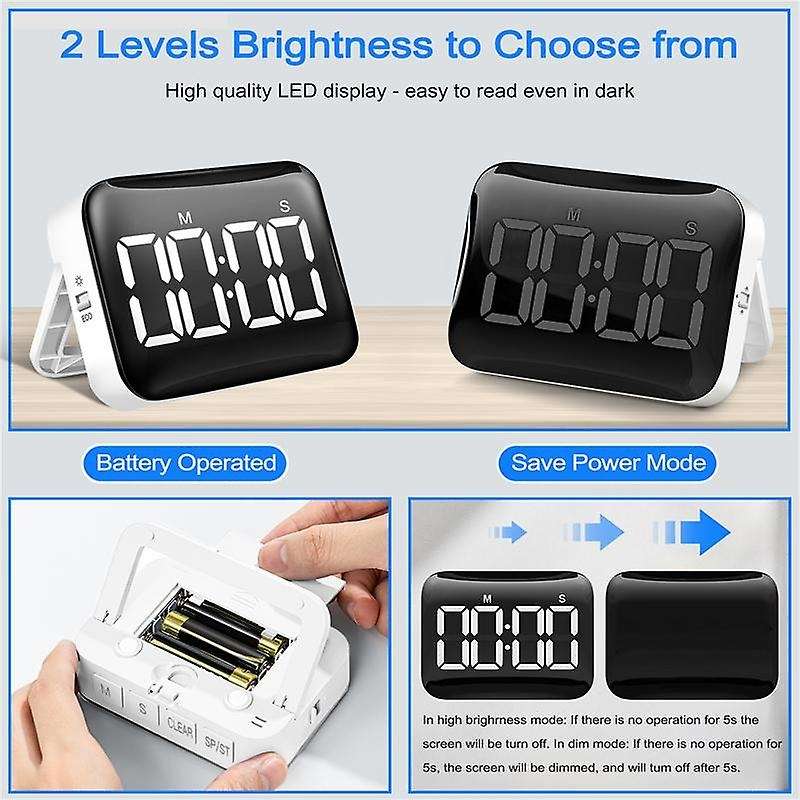 Digital Kitchen Timer - Magnetic Countdown Count Up Timer