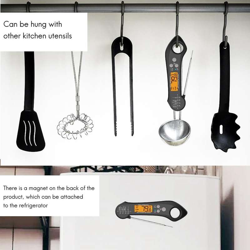 Digital Instant Read Meat Thermometer for Cooking and Grilling,with Backlight&Calibration for Kithce
