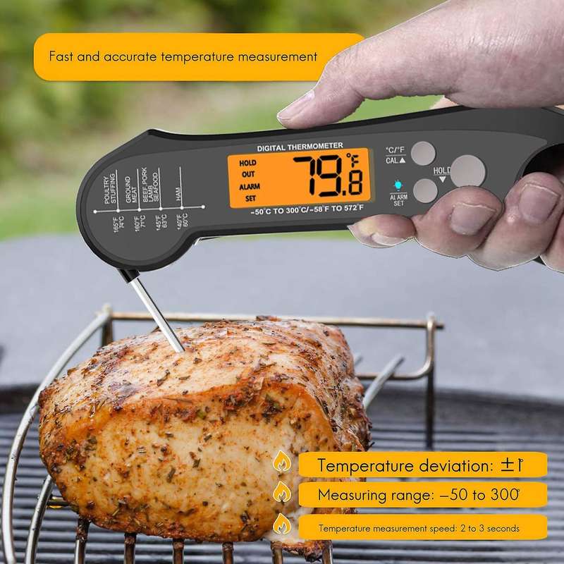 Digital Instant Read Meat Thermometer for Cooking and Grilling,with Backlight&Calibration for Kithce
