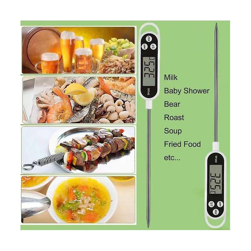 Digital Instant Read Meat Thermometer with Long Probe for Bbq Oil Deep Frying, Coffee,kitchen Bakin