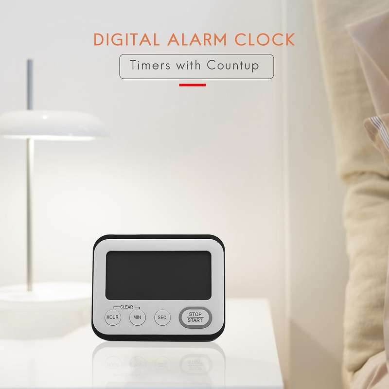 Digital Kitchen Countdown Timer: Teachers Classroom Counter Large LCD Loud Magnetic Clip Kids Simpl