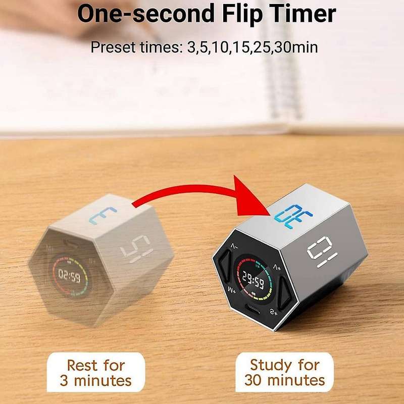 Digital Kitchen Timer for Cooking, Classroom for Kids Visual Countdown Timer Clock with Rechargeable